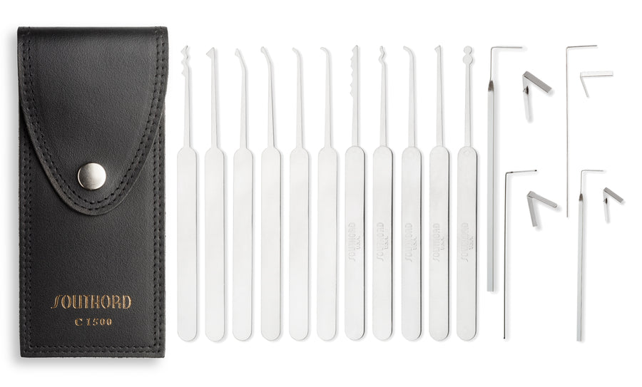 SouthOrd 15pc Slim Line Type Lock Pick Set Lock Pick Set Southord
