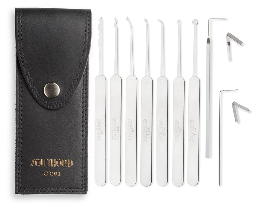 SouthOrd 9pc Slim Line Type Lock Pick Set Lock Pick Set Southord