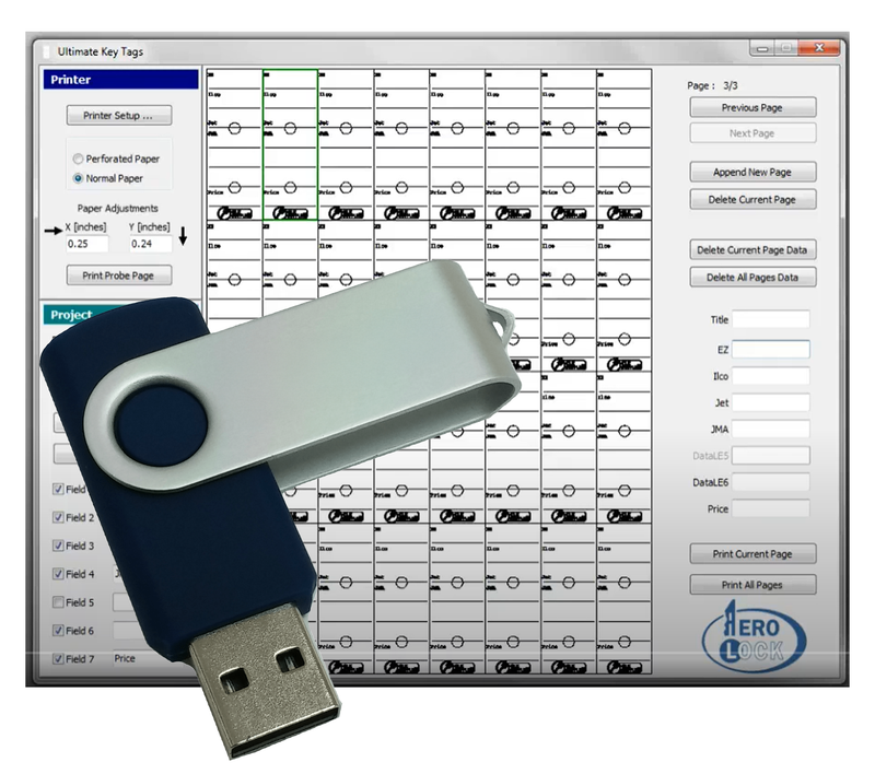 Ultimate Key Tags- Create Your Own!!! Locksmith Software Aero Lock