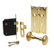 Bit Key Mortise Lockset Satin Brass | US3 Mortise Lock Ilco
