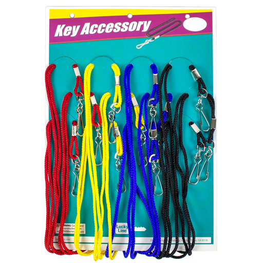 Lucky Line | Cord-Like Neck Lanyard 12ea/Card Novelty Key Accessory Lucky Line
