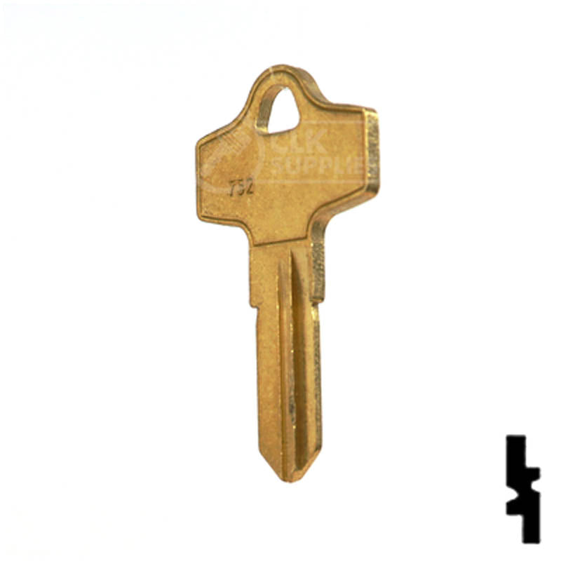 Uncut Key Blank | Fort | 752 — CLK Supplies