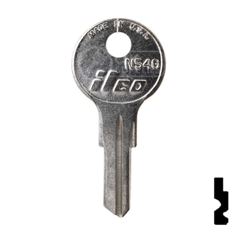 Lot De 4 Clés Ilco N54G Pré-coupées ES201 - Pour Serrures Dominion Fort Lot De 4 Clés Ilco N54G Pré-coupées ES201 - Pour Serrures Dominion Fort