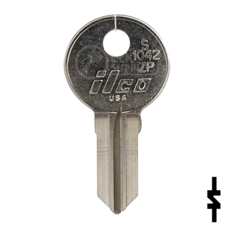 Uncut Key Blank | Illinois | S1042ZP Office Furniture-Mailbox Key Ilco