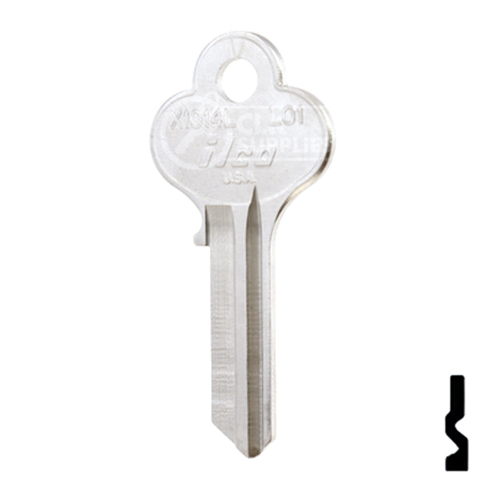 Uncut Key Blank | Illinois | X1014L, LO1 Office Furniture-Mailbox Key Ilco