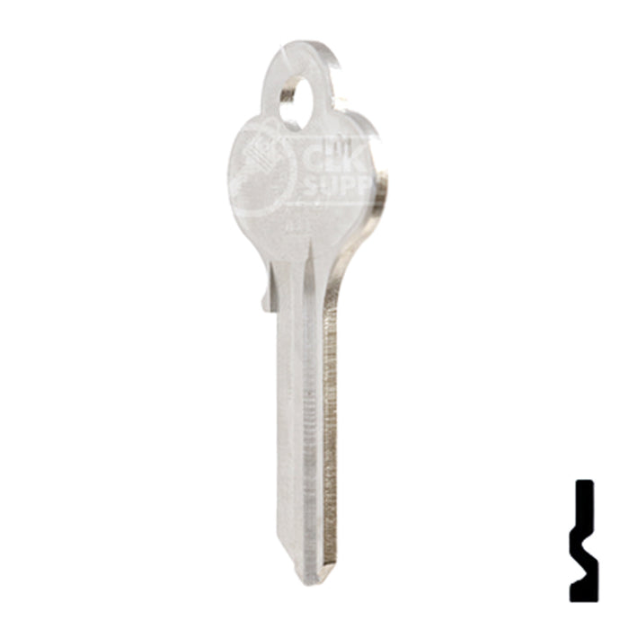 Uncut Key Blank | Illinois | X1014L, LO1 Office Furniture-Mailbox Key Ilco