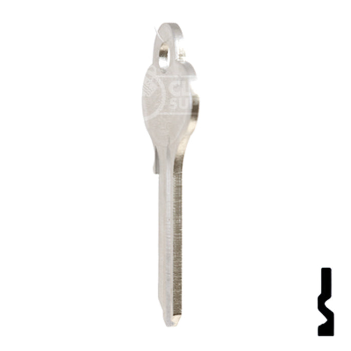 Uncut Key Blank | Illinois | X1014L, LO1 Office Furniture-Mailbox Key Ilco