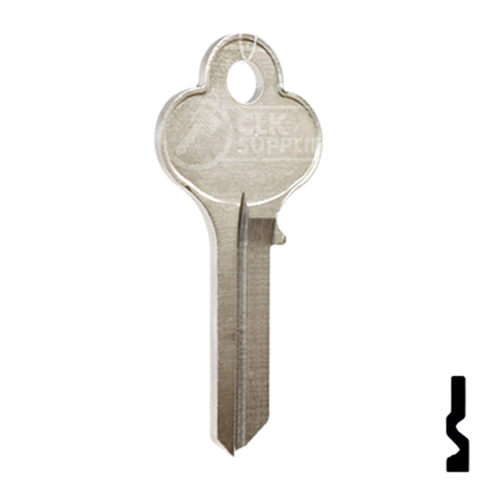 Uncut Key Blank | Illinois | X1014L, LO1 Office Furniture-Mailbox Key Ilco