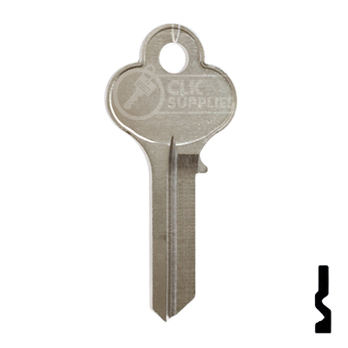 Uncut Key Blank | Illinois | X1014L, LO1 Office Furniture-Mailbox Key Ilco