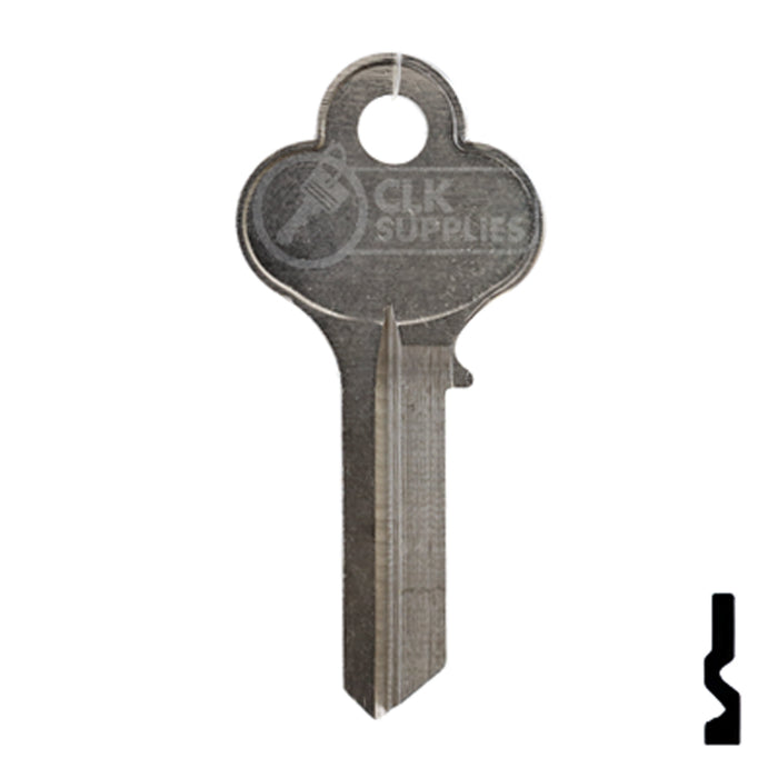 Uncut Key Blank | Illinois | X1014L, LO1 Office Furniture-Mailbox Key Ilco
