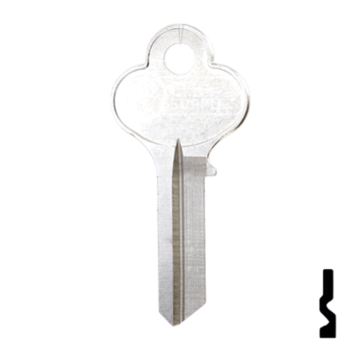 Uncut Key Blank | Illinois | X1014L, LO1 Office Furniture-Mailbox Key Ilco