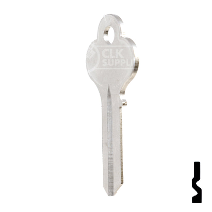 Uncut Key Blank | Illinois | X1014L, LO1 Office Furniture-Mailbox Key Ilco