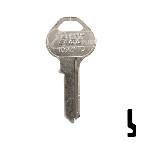 Uncut Key Blank | Union West | 1092NTG