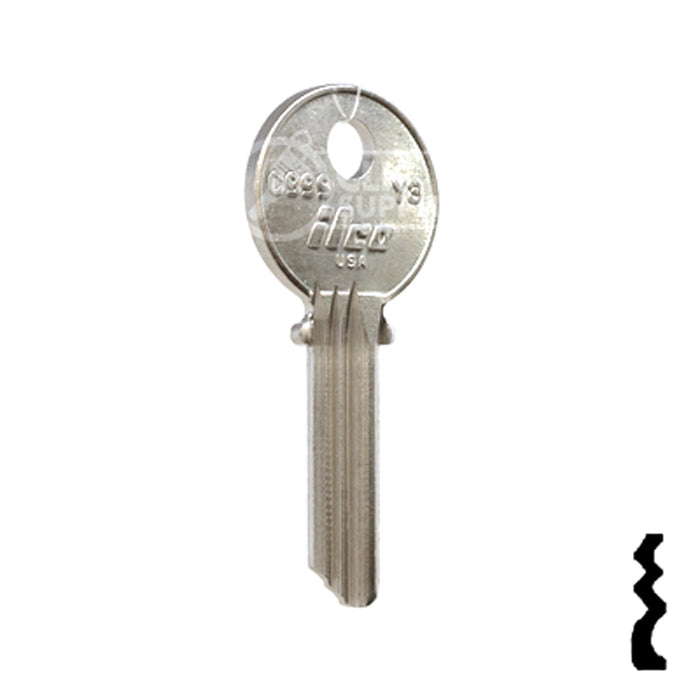 Uncut Key Blank | Yale | C999, Y3 Office Furniture-Mailbox Key Ilco