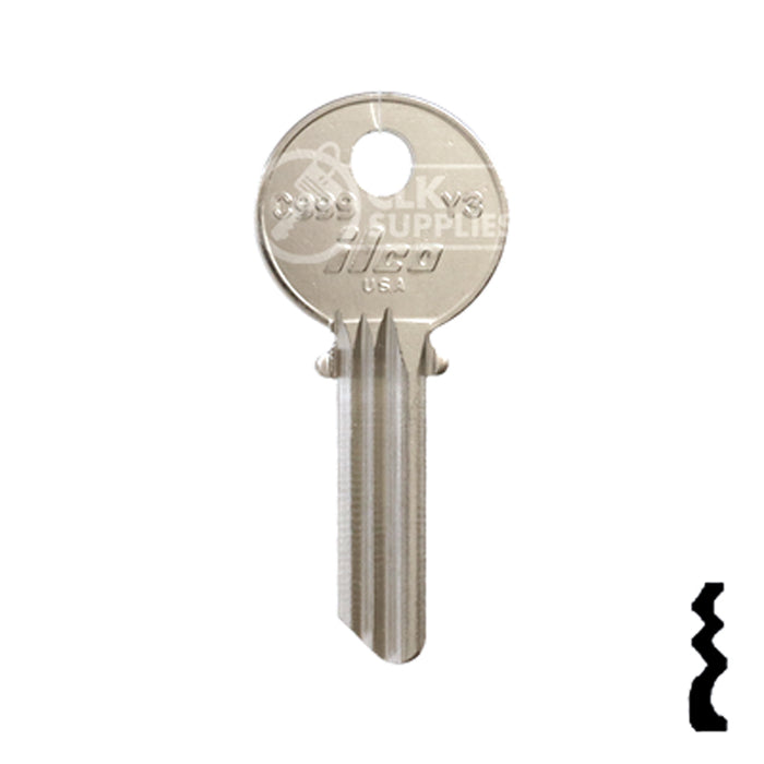 Uncut Key Blank | Yale | C999, Y3 Office Furniture-Mailbox Key Ilco