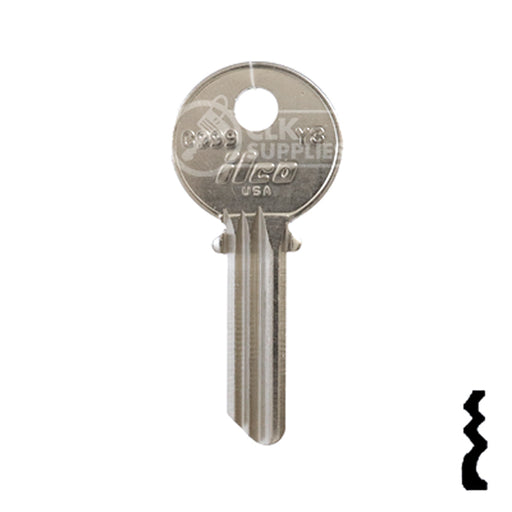 Uncut Key Blank | Yale | C999, Y3 Office Furniture-Mailbox Key Ilco