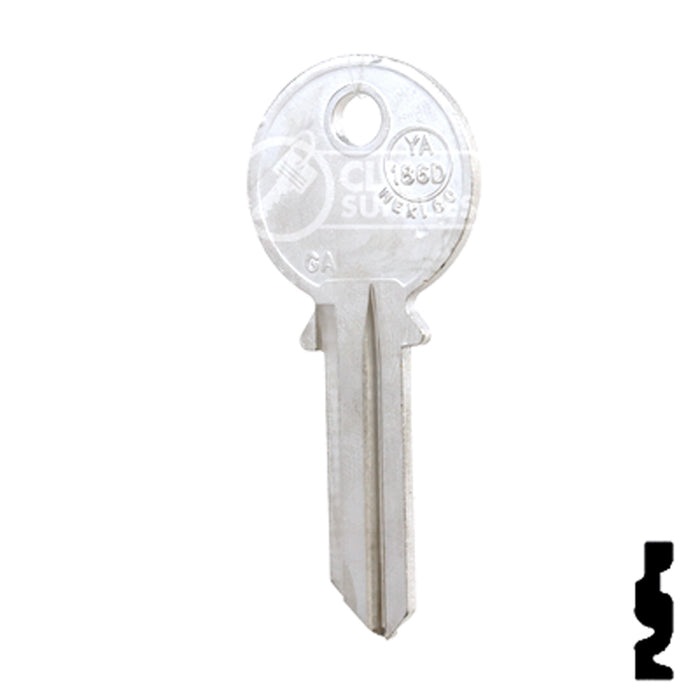 Uncut Key Blank | Yale | YA-186D, 999GA Office Furniture-Mailbox Key JMA USA