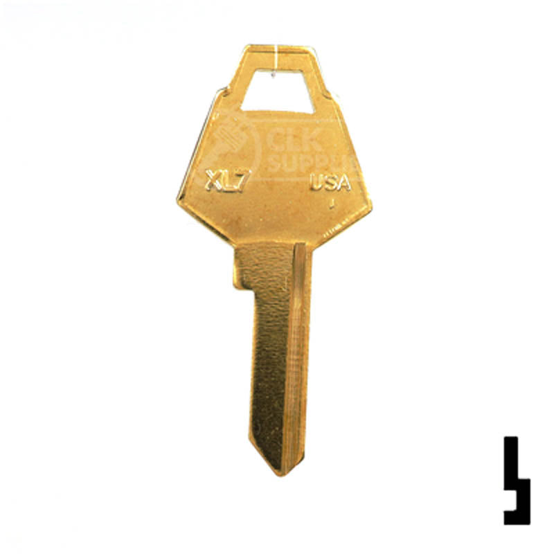 Uncut Key Blank | XL Lock | XL7, 1180S — CLK Supplies