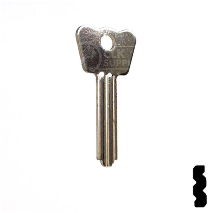 1286BR Master Padlock Flat Steel Key Padlock Key Ilco