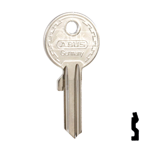 Uncut Key Blank | ABUS | ABUS 24/41 KBL for 24, 28, 41 Series Locks, 90020 Padlock Key Abus Lock Co.