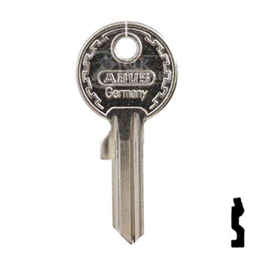 Uncut Key Blank | ABUS | ABUS 24/41 KBL for 24, 28, 41 Series Locks, 90020 Padlock Key Abus Lock Co.