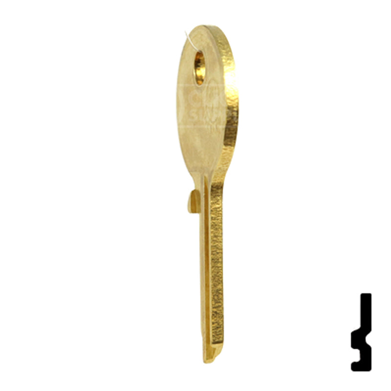 Uncut Key Blank | American Padlock | AM3JU-1-BR, 1046 Padlock Key JMA USA