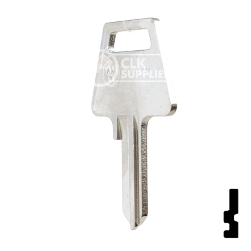 Uncut Key Blank | American Padlock | AME-1, AM3 Padlock Key JMA USA