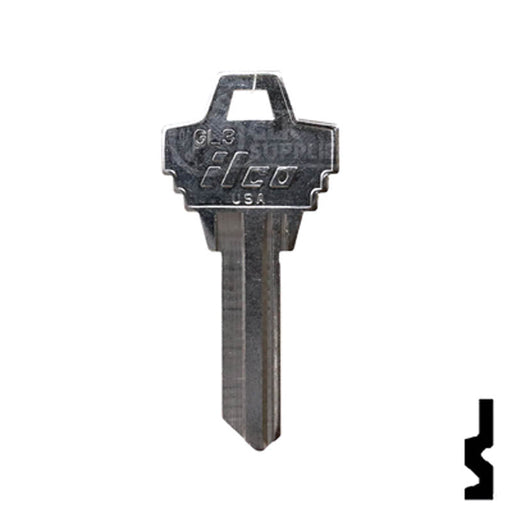 Uncut Key Blank |  Goal | GL3 Padlock Key Ilco