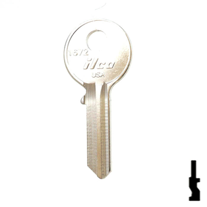 Uncut Key Blank | Guard Security | 1672 Padlock Key Ilco