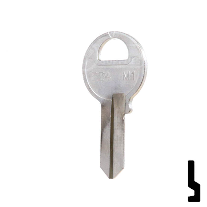 Uncut Key Blank | Imported Padlock, Master Padlock | EZ4, M1 Padlock Key Ilco