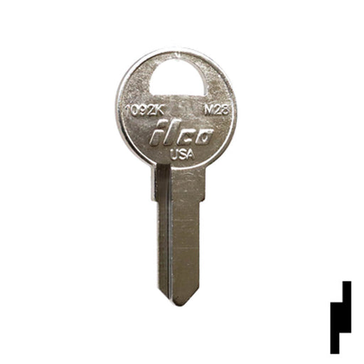 Uncut Key Blank | Master | 1092K Padlock Key Ilco