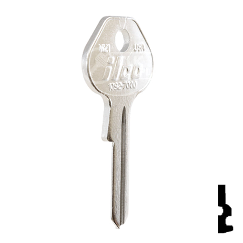 Uncut Key Blank | Master Padlock | 1092, 7000, M21 Padlock Key Ilco