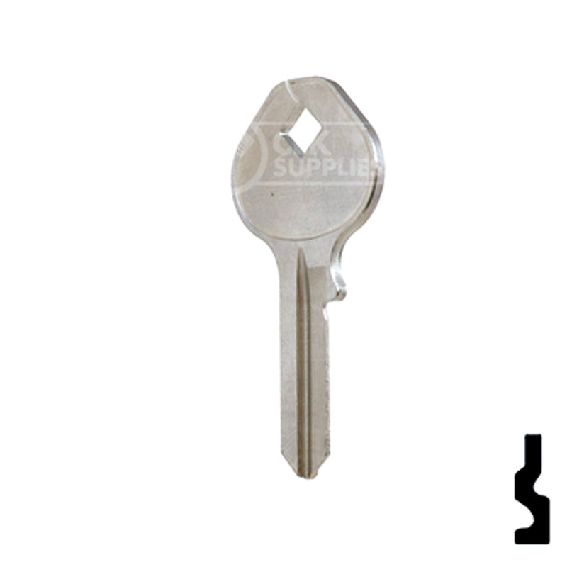 Uncut Key Blank | Mintcraft Padlock | 1643 Padlock Key Ilco