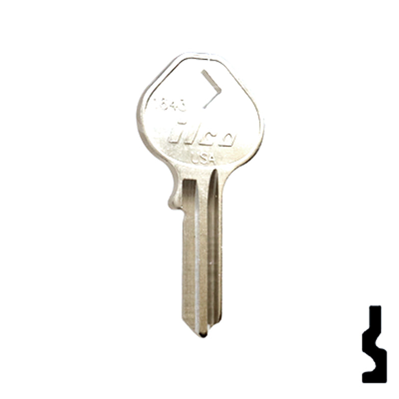 Uncut Key Blank | Mintcraft Padlock | 1643 Padlock Key Ilco