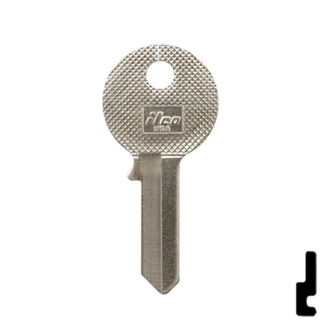 Uncut Key Blank | Padlock Key | X1054SC Padlock Key Ilco