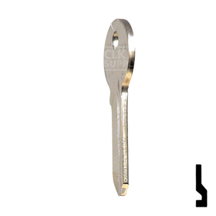 Uncut Key Blank | Viro | 191A Padlock Key Ilco