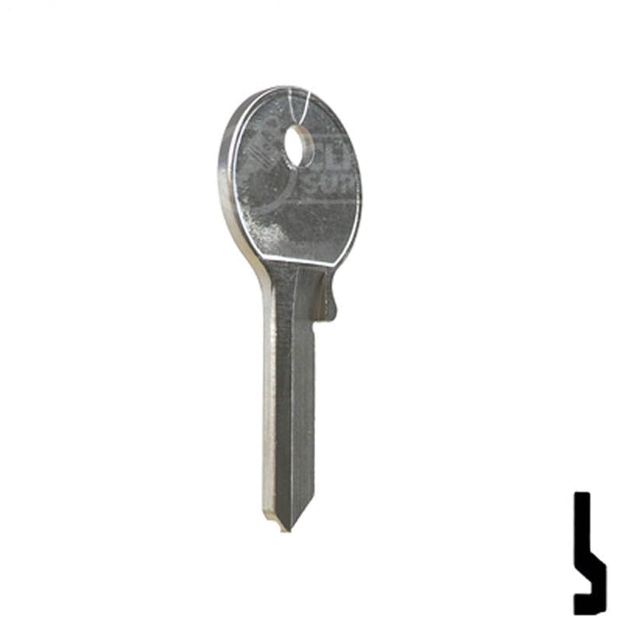 Uncut Key Blank | Viro | VR2, VR91 Padlock Key Ilco