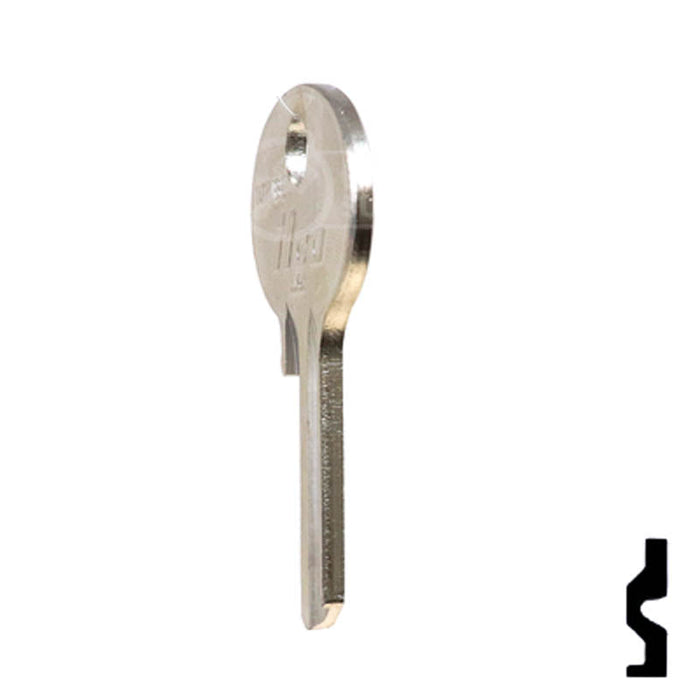 Uncut Key Blank | Wilson-Bohannon | 1071BE Padlock Key Ilco