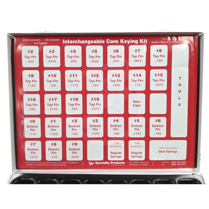 Best A-2 SFIC Pinning, Re-Keying Kit Pinning Kit Specialty Products Mfg.