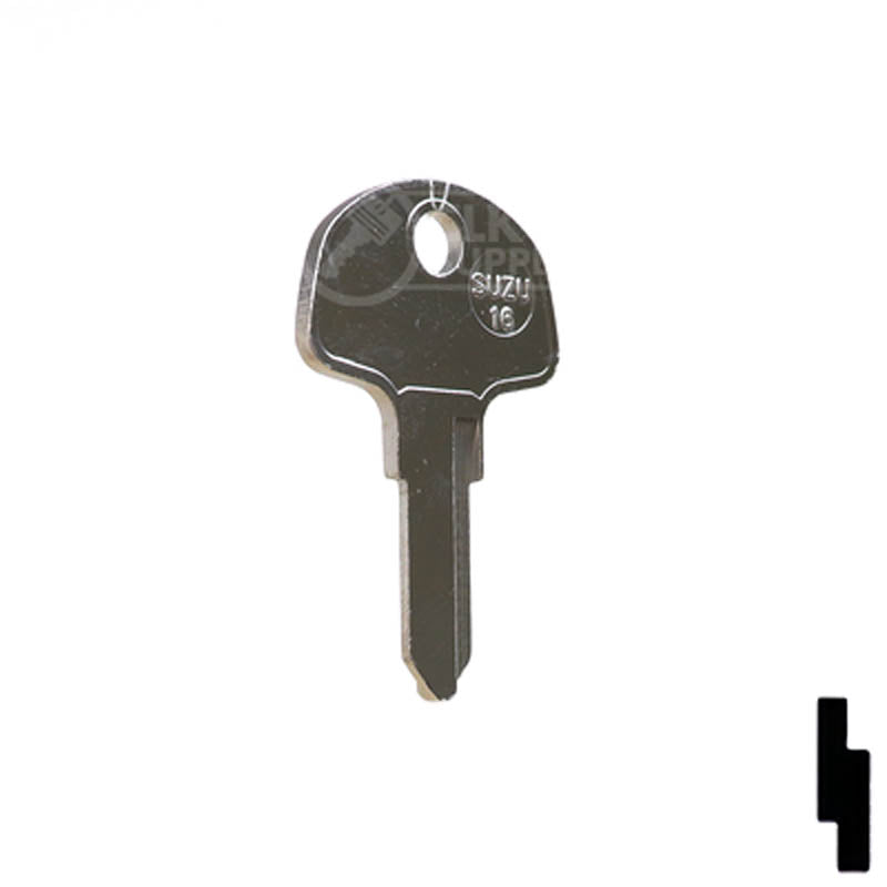 SUZ10 Suzuki Motorcycle Key Blank | CLK SUPPLIES, LLC — CLK Supplies