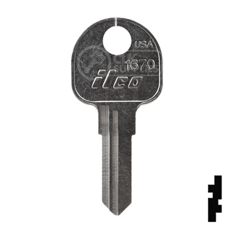 Uncut Key Blank | Hafele | 1670 — CLK Supplies