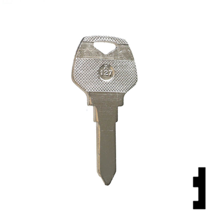 Uncut Key Blank | Harley Davidson | X127 Power Sport Key Ilco