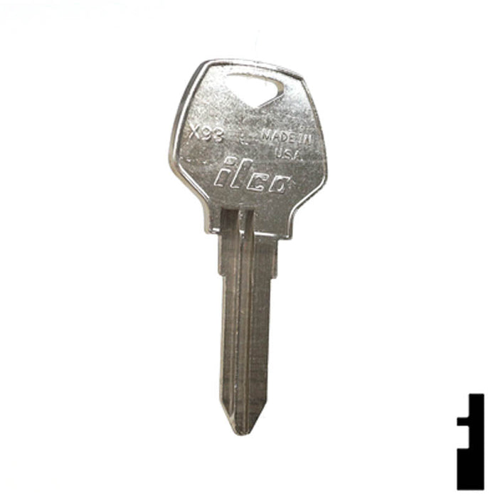 Uncut Key Blank | Harley Davidson | X93 Power Sport Key Ilco