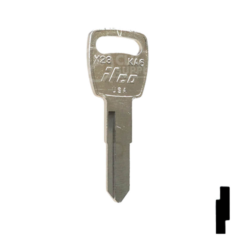 Uncut Key Blank | Kawasaki | X23, KA6 Power Sport Key Ilco