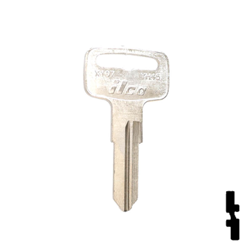 Uncut Key Blank | Yamaha | YH45, X107 Power Sport Key Ilco