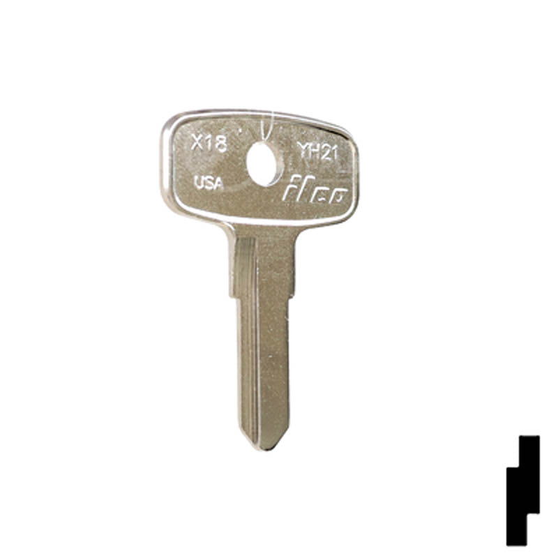 Uncut Key Blank | Yamaha, Kawasaki Motorcycle | X18 ( YH21 ) — CLK