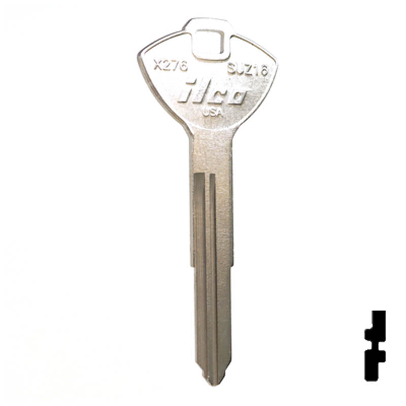 Uncut Key Blank | Suzuki Motorcycle | X276 ( SUZ16 ) — CLK Supplies
