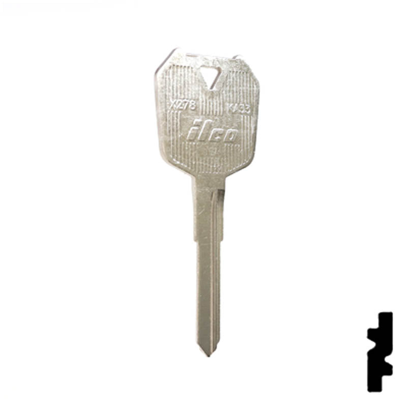 Uncut Key Blank | Kawasaki Motorcycle | X278 (KA33) — CLK Supplies