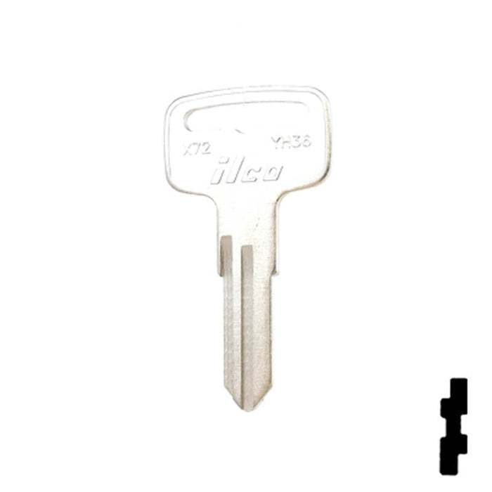 thumbnail image 2 of Mid-1980s Yamaha 4 Wheeler ATV Key Blank (YH38 / X77) - Replacement Ignition Key By Ilco Or JMA 2 of 6