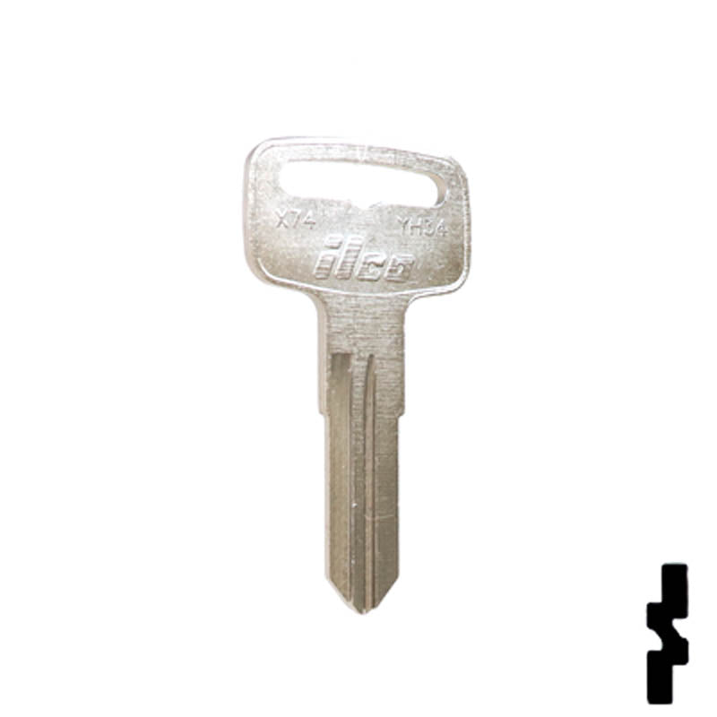 Uncut Key Blank | Yamaha | X74 ( YH34 ) — CLK Supplies